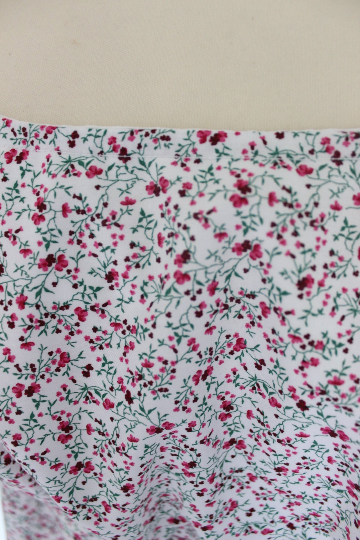 For Sale Ladies Regency 19th Century Jane Austen Elizabeth Bennet Pride And Prejudice Puffed Sleeved Pink Floral Cotton Gown Dress Size 14 - 16 UK Image
